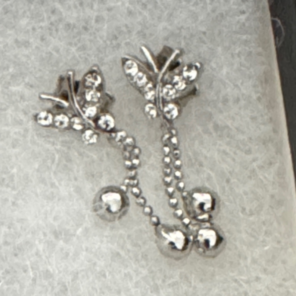 Elegant Silver Butterfly Earrings